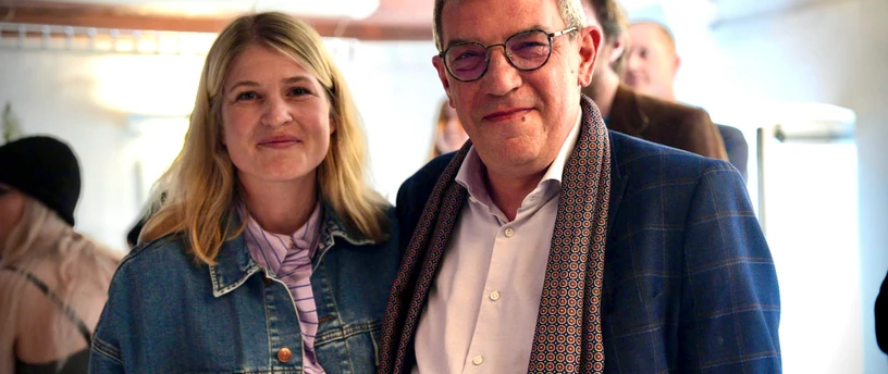 Borgmester i Holbæk Kommune Christina Krzyrosiak Hansen og Adm. direktør i Sparekassen Sjælland-Fyn Lars Petersson