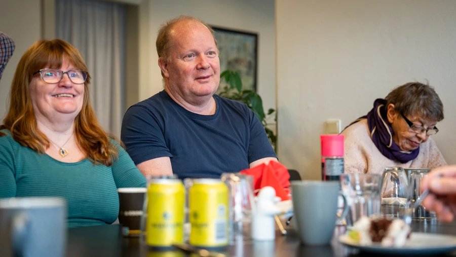 Allan Damgaard Jørgensen og venner i Havnestuen i Faaborg