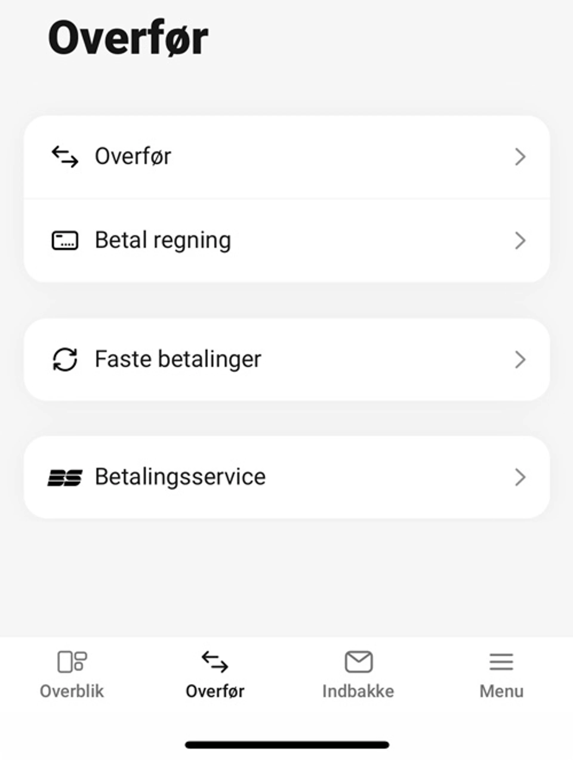 Vælg BS oversigt