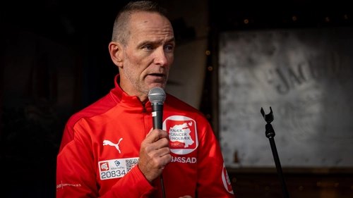 Michael Skovgaard taler til forsamlingen