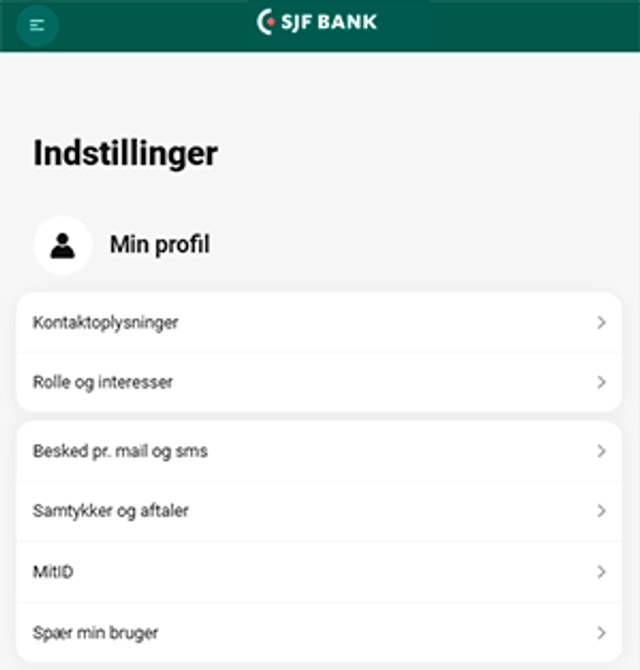 Afmeld dit markedsføringssamtykke under menupunktet Samtykker og aftaler