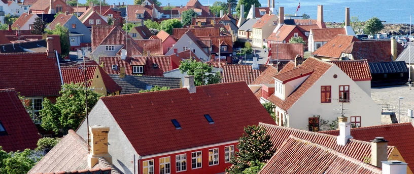 Huse set ovenfra
