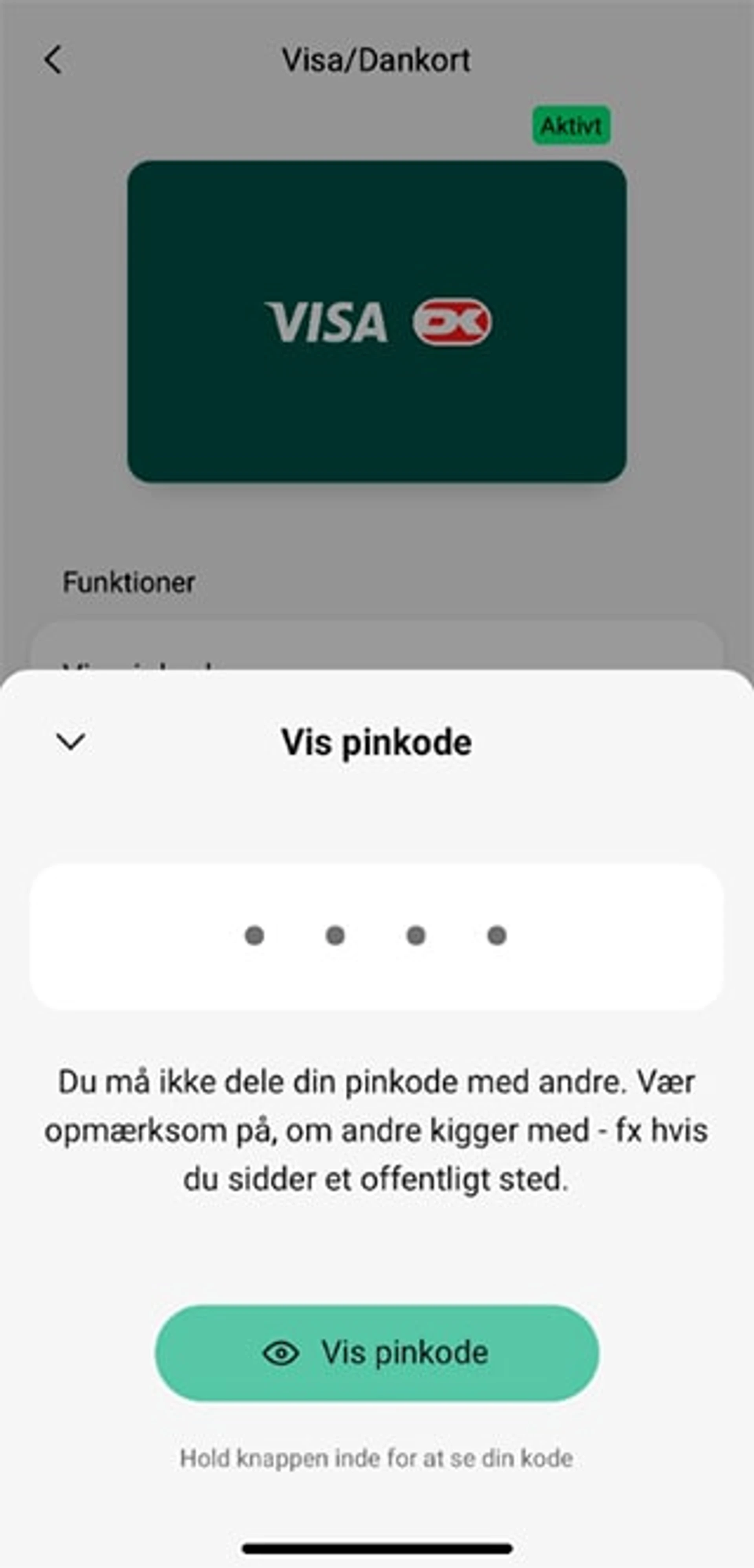 Se glemt pinkode til dit kort i din Mobilbank